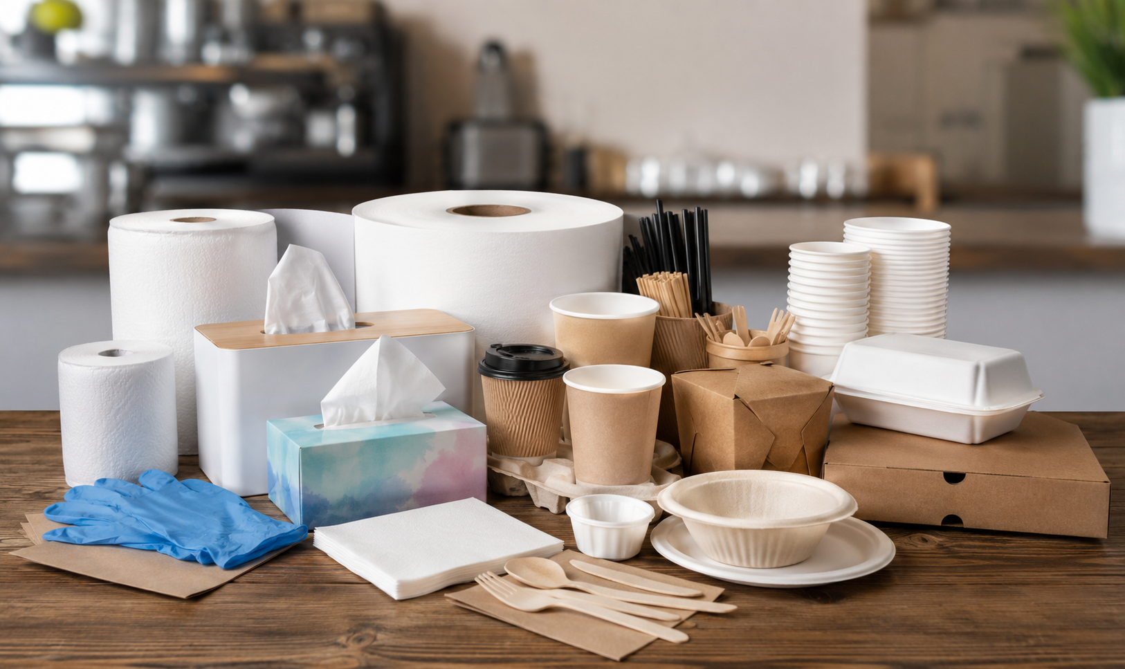 Warehouse shelves with bulk supply cartons